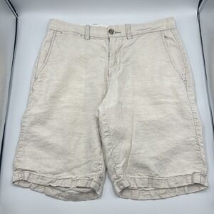 Old Navy Men's Beige Ultimate Slim Linen Blend Casual‎ Summer Shorts Size 29
